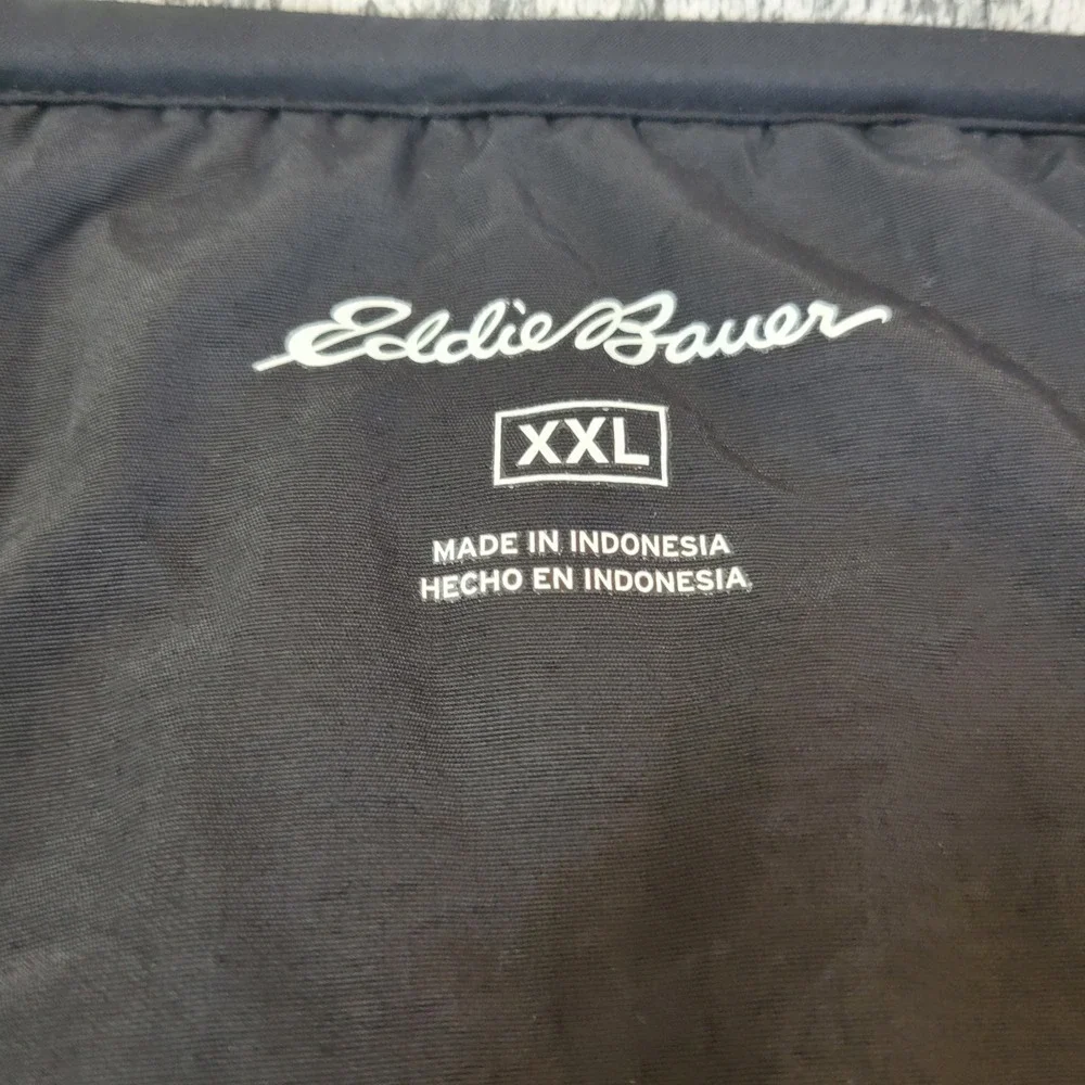 Eddie Bauer Mens XXL Grey Marled Quarter Zip Pullover Sweater Fleece